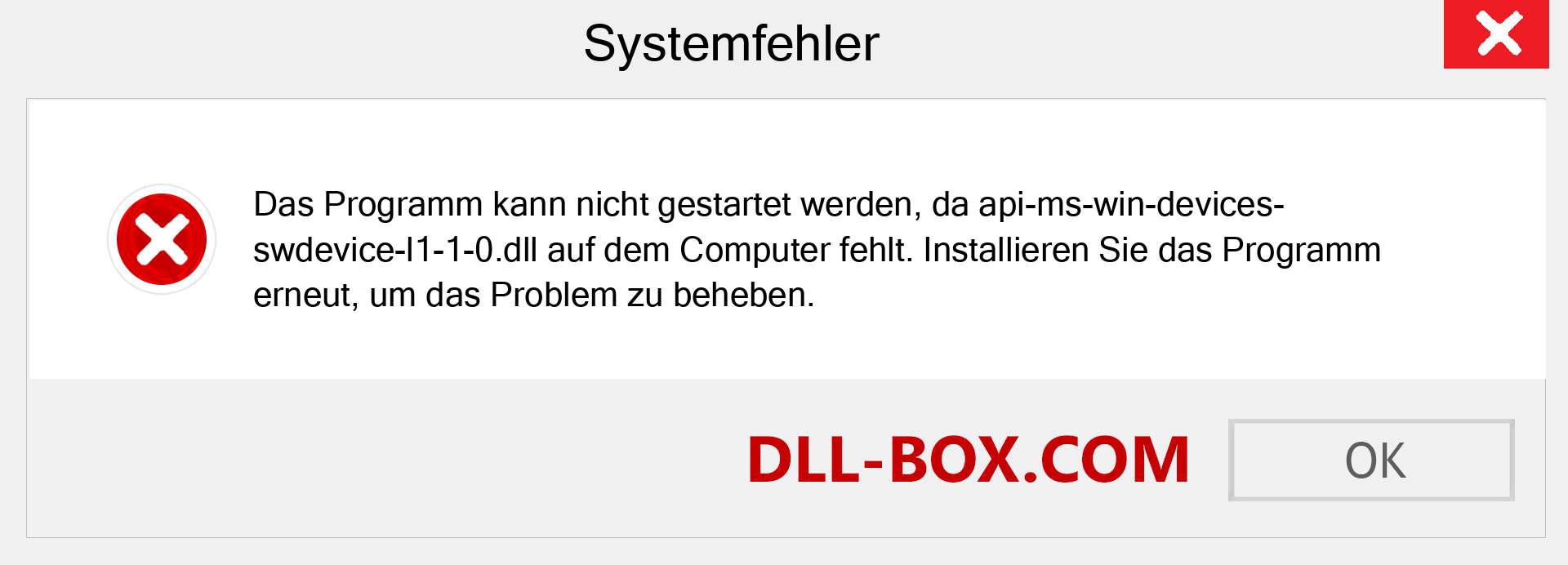 api-ms-win-devices-swdevice-l1-1-0.dll-Datei fehlt?. Download für Windows 7, 8, 10 - Fix api-ms-win-devices-swdevice-l1-1-0 dll Missing Error unter Windows, Fotos, Bildern