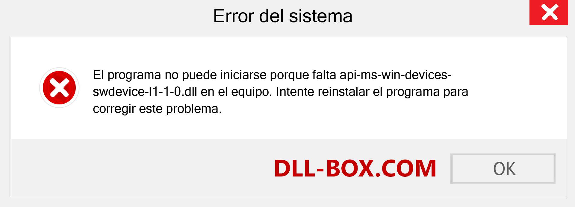 ¿Falta el archivo api-ms-win-devices-swdevice-l1-1-0.dll ?. Descargar para Windows 7, 8, 10 - Corregir api-ms-win-devices-swdevice-l1-1-0 dll Missing Error en Windows, fotos, imágenes